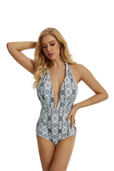 Monochrome One Piece Swimsuit