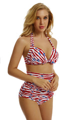 Sail Boat Pattern Bikini